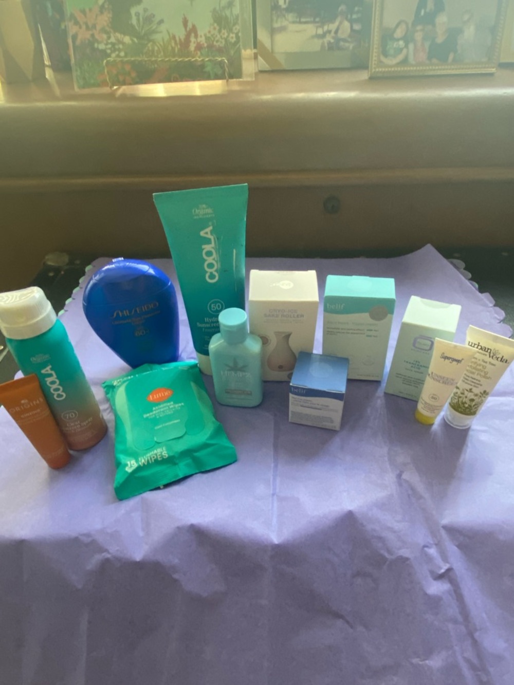 Mixed Skincare & Sunscreen Lot - Teal & Blue Accents